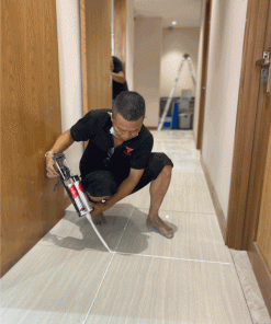 Thi công chà ron 1