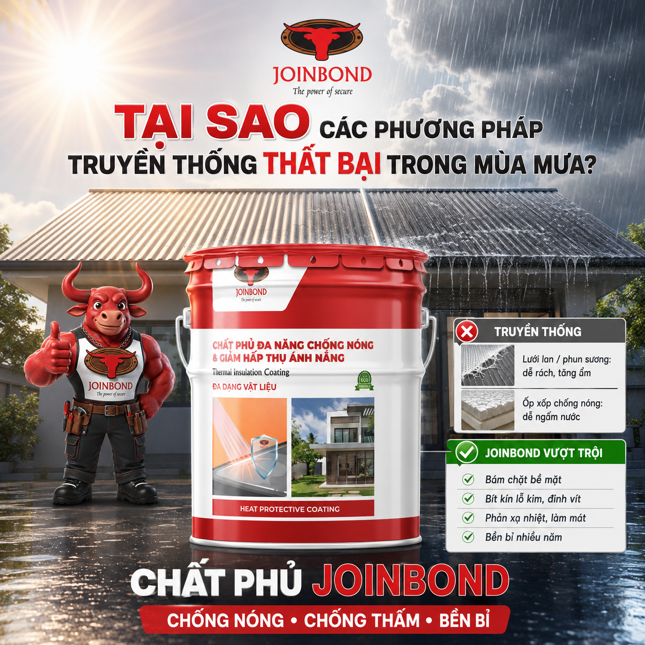 Chất phủ đa năng chống nóng Joinbond Chất phủ đa năng chống nóng Joinbond