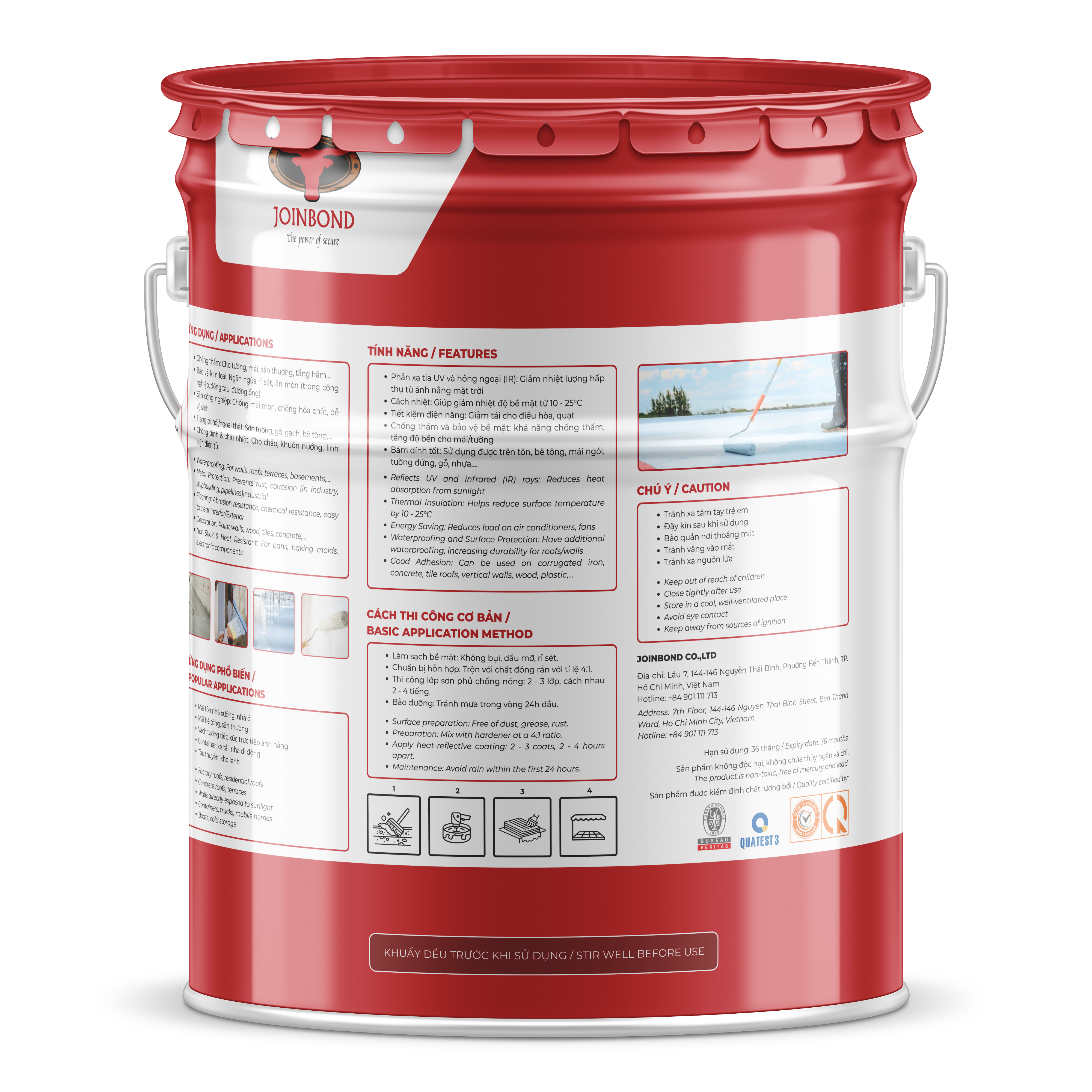 Thùng keo chống nóng 3 (Tiếng Việt) Chất Phủ Đa Năng Chống Nóng JOINBOND